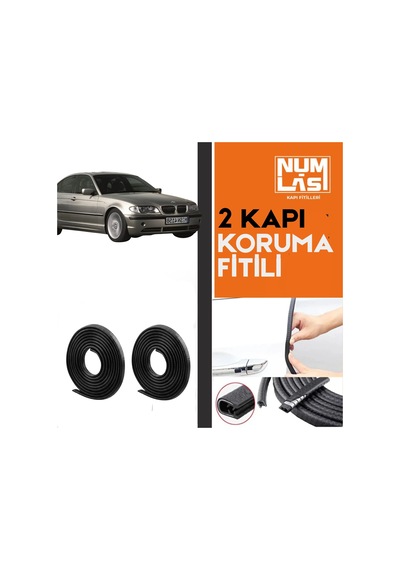 Bmw 3 Serisi E46 2001-2005 İki Kapı Koruma Fitili Siyah Renk Numlas-a Kalite-nm2772