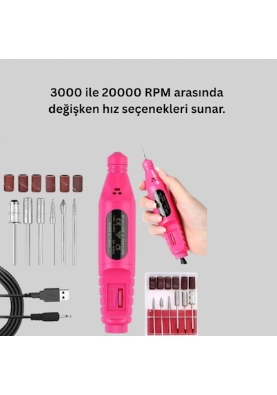6 Uçlu Elektrikli Manikür Pedikür Seti Yeni Nesil