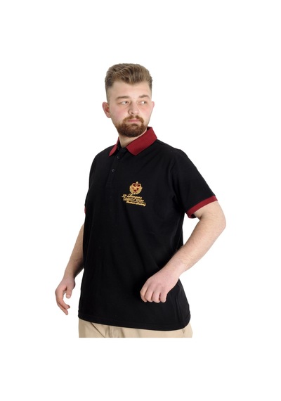 Mode Xl Büyük Beden Erkek Polo T-Shirt Rangers 23342 Siyah 001