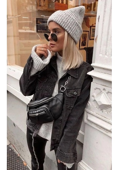 Eke Tekstil Unisex Gri Fitilli Yumuşak Basic Bere Açık Gri