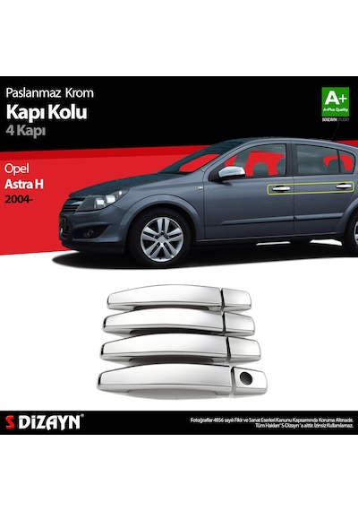 S-Dizayn Opel Astra H Krom Kapı Kolu 4 Kapı 2004 Üzeri