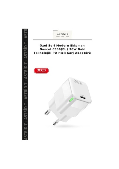 Özel Seri Modern Ekipman Guncel Ce06 Eu 30w Gan Teknolojili Pd Hızlı Şarj Adaptörü