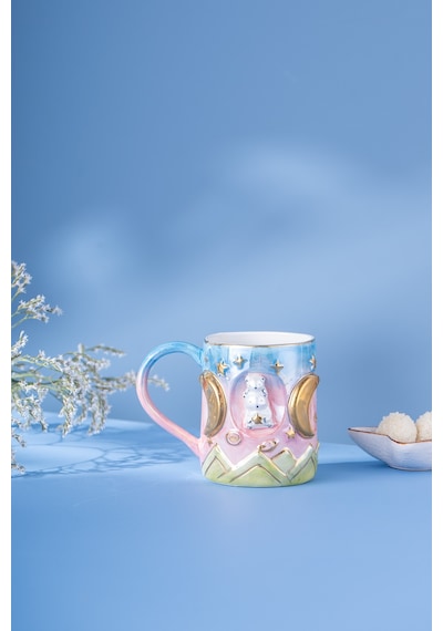 İstanbul Porselen Kutup Yıldızı Kupa 420 Ml Pembe