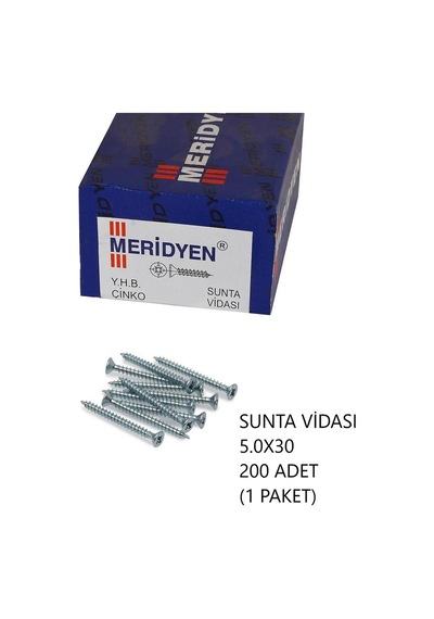 Sunta Vidası 5.0x30 Mm 200 Adet 1 Paket - 710285678 Diğer