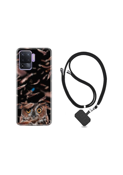 Oppo Reno 5 Lite Kılıf Boyun Askılı Green Prizma 1347