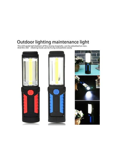 Br S99 Cob Led Şarj Edilebilir Mıknatıslı Çalışma Feneri Çok Renkli