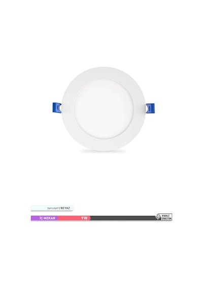 ACK Sıva Altı Yuvarlak LED Panel Armatür 6500K Beyaz AP01-00930 Beyaz