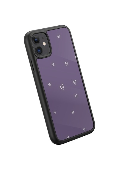 İphone 11 Uyumlu Mor Desenli Kamera Korumalı Darbelere Dayanıklı Kılıf 1038-mor-iphone11