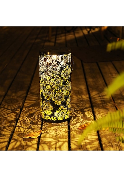 Forlife 10watt Çiçek Desenli Güneş Enerjili Solar Dekoratif Bahçe Armatürü