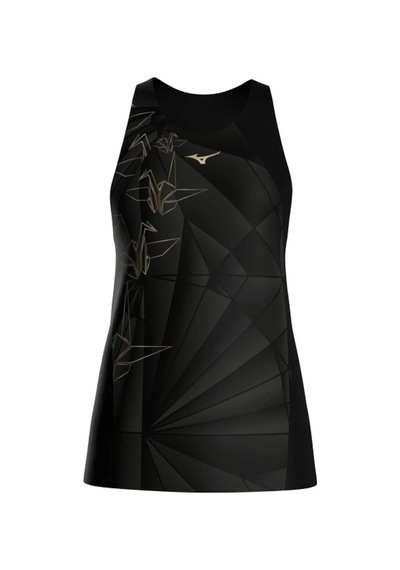 Mizuno Graphic Tank Kadın Kolsuz Tişört Siyah Çok Renkli
