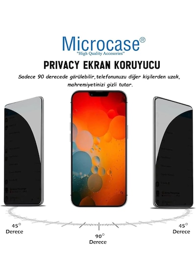 Xiaomi Mi 15 Ultra İle Uyumlu Privacy Gizlilik Filtreli Hayalet Nano Ekran Koruyucu - Ekm110