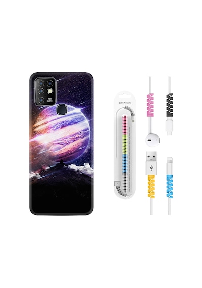 Infinix Hot 10 Kılıf Kablo Koruyuculu Super Planet 1797