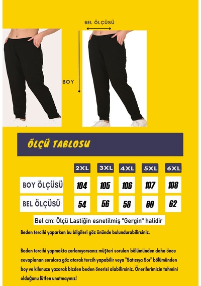 Trendhill Kadın Siyah İki İplik Büyük Beden Eşofman Altı Edy5610b Siyah
