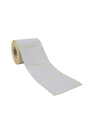 Kuşe Etiket 100mm X 80mm Ruloda 500 Adet 40mm Kuka Çapında Baskısız Barkod Yazıcı Etiketi Diğer