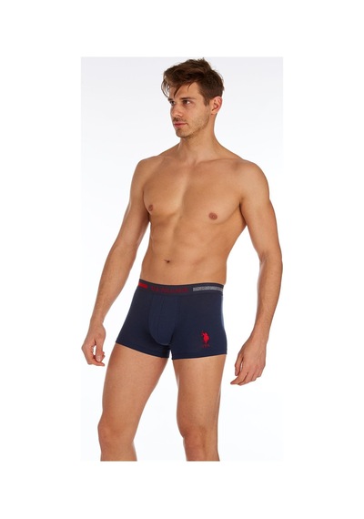 U.S. Polo Assn. U.s Polo Assn. 90004 Erkek Battal 3'lü Boxer-lacivert&grimelanj&beyaz Lacivert