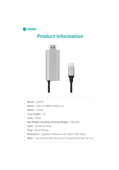 Type-c To Hdmı Kablo 2 Metre - Pd Type-c Şarj Destekli 4k Ultra Hd Görüntü Aktarıcı Çevirici