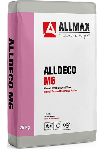 Allmax M6 Mineral Desen Dekoratif Sıva 1.5 Mm 25 Kg