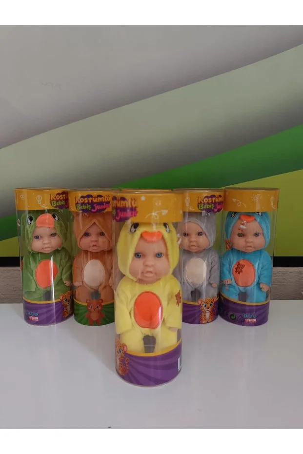 Renkli Kostümlü Jr Bebek Oyuncak Sarı