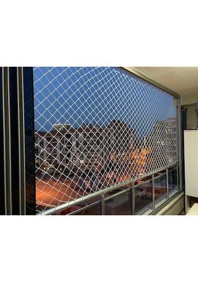 Balkon Güvenlik Ağları 6 MM İp Kalınlığı 10 CM x 10 CM Göz Aralığı