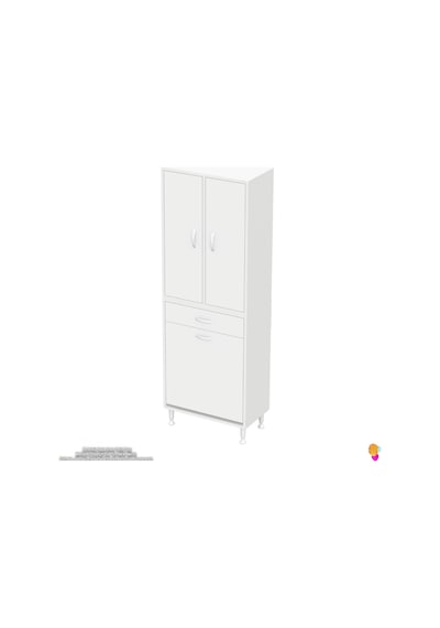 Modilayn Yeni Afra 65x173x32,5cm 1 Çekmece, 1 Göz Sepet, 2 Kapak, 6 Raf Dar Alan Banyo Dolabı Beyaz Modilayn Yeni Afra 65x173x32,5cm 1 Çekmece, 1 Göz Sepet, 2 Kapak, 6 Raf Dar Alan Banyo Dolabı Beyaz