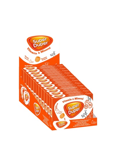 Super Duper Portakal Vitamin Mineral Bonbon 4 G x 14 Adet
