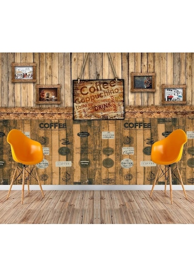 Kendinden Yapışkanlı Kahve Köşesi Mutfak Salon Kafe Duvar Kağıdı Paneli 70x70cm 1 Adet Nw171