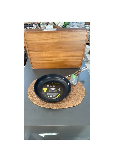 24 Cm Titanyum Metal Tek Kulplu Tava Siyah - 673283871 Siyah