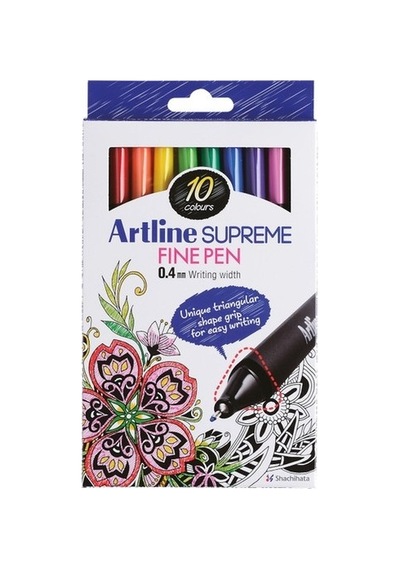 Artline Supreme Keçeli Kalem Seti 10 Parça Canlı Renkler 0.4 Mm Ergonomik Tasarım