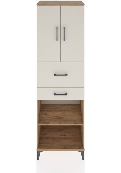Hyperion Dolap 4 Raflı 2 Çekmeceli 2 Kapaklı 60x44x195 Çam-aytaşı Atlas Çam