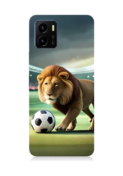 Vivo Y15s Uyumlu Gol Atan Aslan Desenli Silikon Kılıf