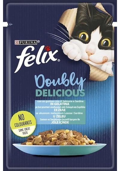 Purina Felix Çifte Lezzet Somon ve Sardalyalı Konserve Kedi Maması 85 G