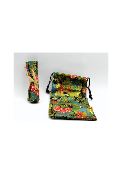 Tropıcal Pouch Tropıkal Desenli Gözlük / Güneş Gözlüğü Mıkrofıber Silme Bezi Saklama Kabı
