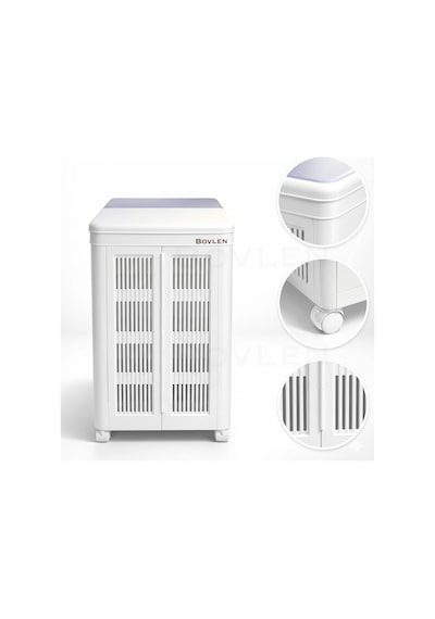 Mega Boy Havalandırmalı Çamaşır Sepeti - 100 Litre Oyuncak Kutusu - Tekerlekli - Çift Bölmeli 2x50 Lt - 49.5x36x6 Çok Renkli
