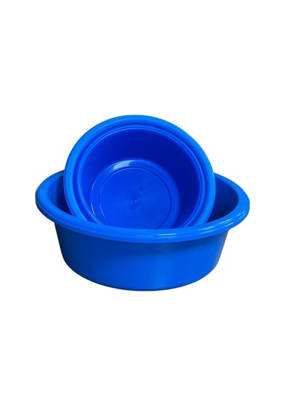 3'lü Saklama Kabı Seti İç Içe Geçmeli Badya / Leğen Mutfak Ve Ev Içi Kullanım Plastik Pratik Set Lacivert