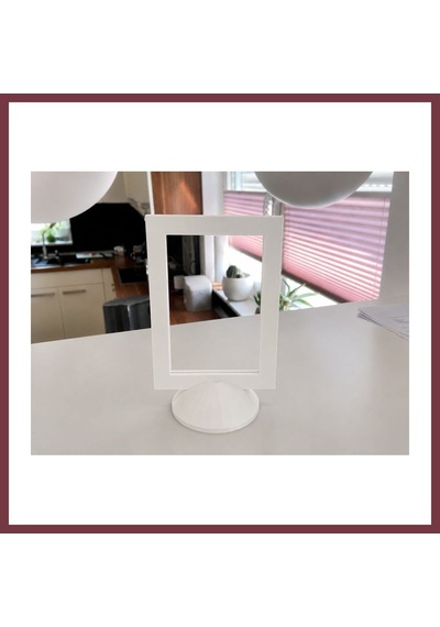 Storeşahin 3d Baskı Modern Fotoğraf Çerçevesi - Masaüstü Ve Raf Üstü Dekoratif Resimlik-beyaz Shn0720