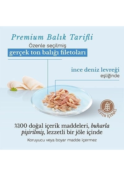 Schesir Jelly Ton Balığı Ve Levrek Jöle İçinde Yetişkin Kedi Konservesi 85gr X 6 Adet
