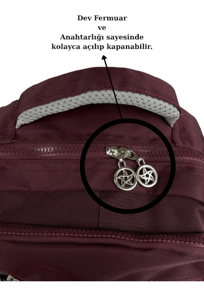 Astral London Drive Sırt Çantası Bordo 06158 50x33x21 Cm Geniş Hacim, Çok Bölmeli Tasarım