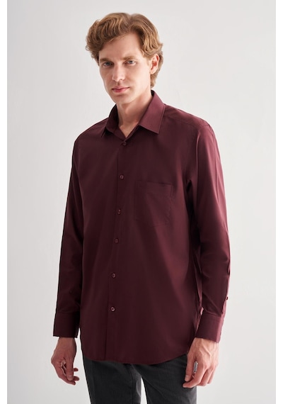 İmza Bordo Sert Yaka Uzun Kol Easy To Iron Comfort Fit Pamuklu Gömlek 1004255182 Bordo İmza Bordo Sert Yaka Uzun Kol Easy To Iron Comfort Fit Pamuklu Gömlek 1004255182 Bordo