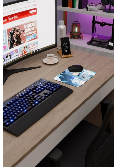 Chongyun Genshin Impact Anime Gacha V2 - 22x18 Gaming Mouse Pad Fare Altlığı