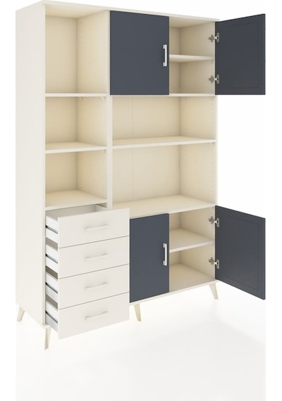 Hyperion Dolap 8 Raflı 4 Çekmeceli 4 Kapaklı 132x44x195 Aytaşı-antrasit/aytaşı Antrasıt/aytası - Aytası Hyperion Dolap 8 Raflı 4 Çekmeceli 4 Kapaklı 132x44x195 Aytaşı-antrasit/aytaşı Antrasıt/aytası - Aytası