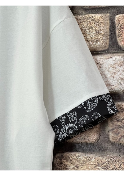 Altamira Erkek Dikey Baskılı Oversize T-shirt Şort 001