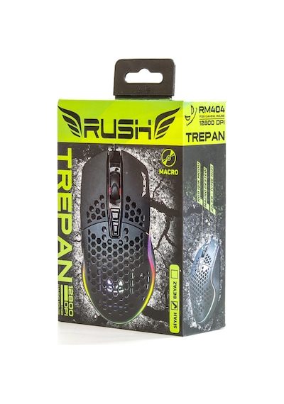 Rush Trepan RM404 12.800 DPI RGB Oyuncu Gaming Mouse