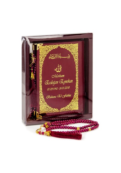 50 Adet - Isim Baskılı Ciltli Yasin Kitabı - Çanta Boy - 128 Sayf N11.2411