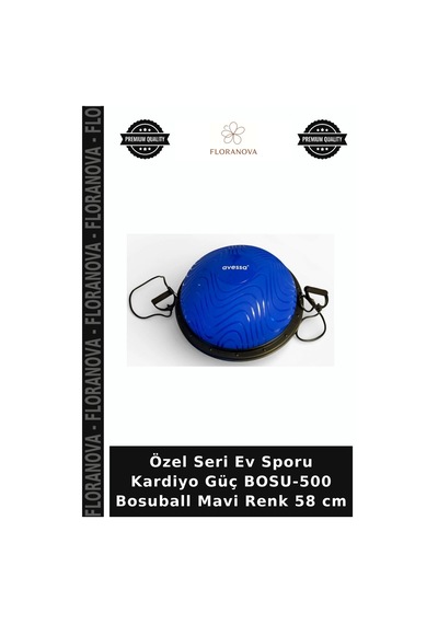 Özel Seri Ev Sporu Kardiyo Güç Bosu-500 Bosuball Mavi Renk 58 Cm