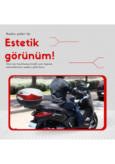 Mefatech Mf33 33Lt Siyah Çanta Topcase Kızaklı Full Aparatlı