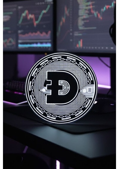 Dogecoin Tasarımlı Dekoratif Aydınlatma Led Çok Renkli