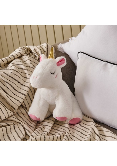 Soft Unicorn Figürlü Yastık - Beyaz - 25x32 Cm