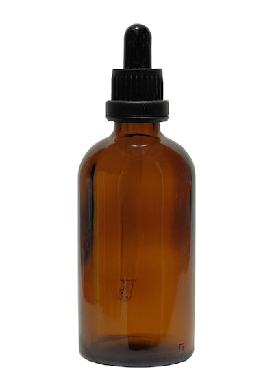Camsen Siyah Damlalık Başlıklı Amber Cam Şişe 100Ml