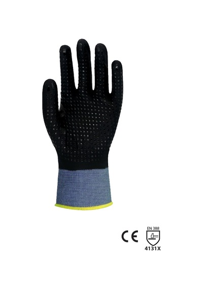 Hanvo Nu506 4/4 Nitril Kaplı Dot.eldiven