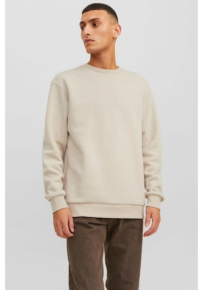 Jack & Jones Jjebradley Sweat Crew Bej Erkek Sweatshirt Bej